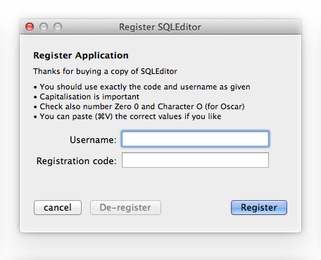 RegisterWindow screenshot